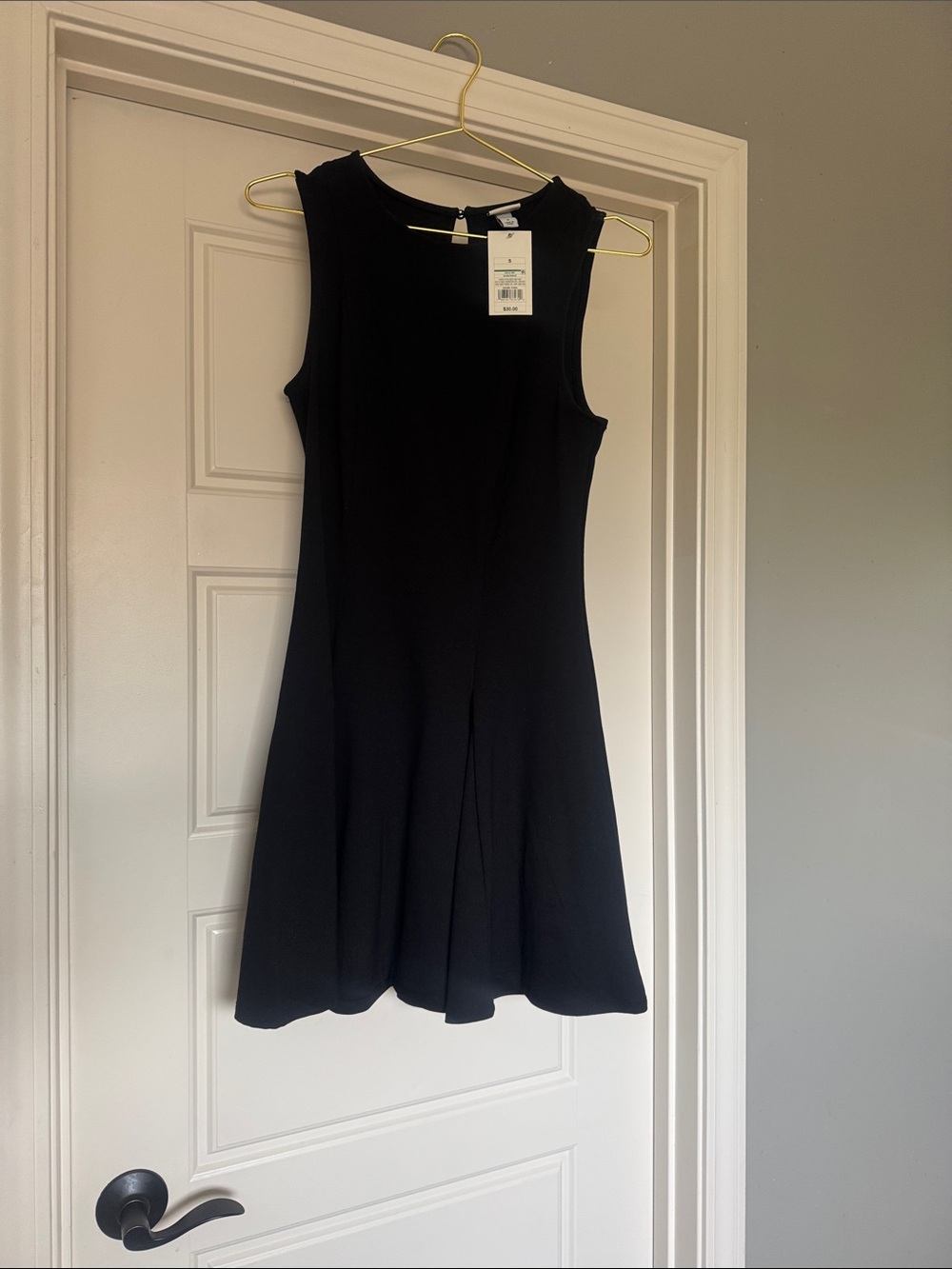 Classic Black Sleeveless Fit & Flare Dress - Size S - NWT